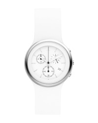 Danish Design White Leather Band Steel Chronograph Women's Watch