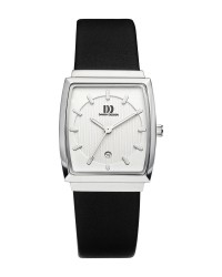 Danish Design Black Leather Band Stainless Steel Women's Watch