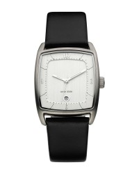 Danish Design Black Leather Band Titanium Women's Watch