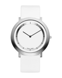 Danish Design White Leather Band Stainless Steel Women's Watch