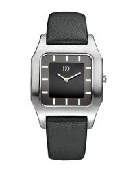 Danish Design Black Leather Band Stainless Steel Women's Watch