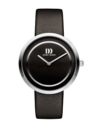 Danish Design Leather Band Stainless Steel Women's Watch No Markers