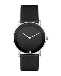 Danish Design Leather Band Stainless Steel Women's Watch No Markers