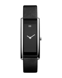 Danish Design Leather Band Stainless Steel Women's Watch No Markers