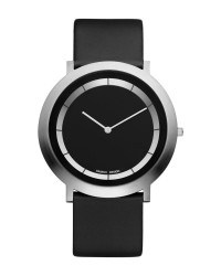 Danish Design Black Leather Band Stainless Steel Women's Watch