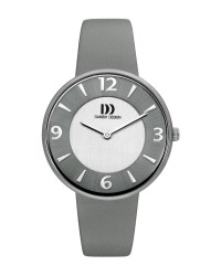 Danish Design Grey Leather Band Titanium Women's Watch