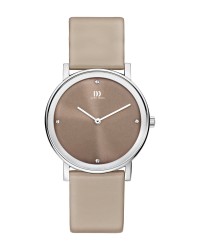 Danish Design Beige Leather Band Stainless Steel Women's Watch