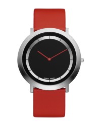 Danish Design Red Leather Band Stainless Steel Women's Watch