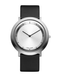 Danish Design Black Leather Band Stainless Steel Women's Watch