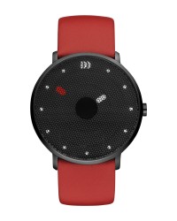 Danish Design Red Leather Band Stainless Steel Women's Watch