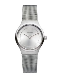 Danish Design Silver Color Mesh Band Stainless Steel Women's Watch