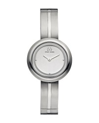 Danish Design Silver Leather Band Titanium Women's Watch