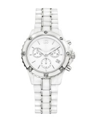 Danish Design White Steel & Ceramic Chronograph Women's Watch