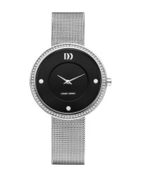 Danish Design Silver Mesh Band Cubic Zirconia Bezel Women's Watch