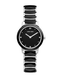 Danish Design Black & Silver Stainless Steel & Ceramic Women's Watch