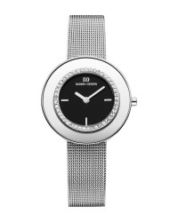 Danish Design Silver Color Mesh Band Cubic Zirconia Women's Watch