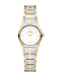 Danish Design Two Tone Silver & Gold Color Titanium Women's Watch