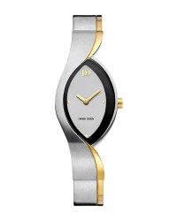 Danish Design Two Tone Silver & Gold Color Titanium Women's Watch