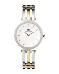 Danish Design Two Tone Silver & Gold Color Titanium Women's Watch