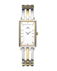 Danish Design Two Tone Silver & Gold Color Titanium Women's Watch