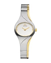 Danish Design Two Tone Silver & Gold Color Titanium Women's Watch