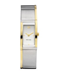 Danish Design Two Tone Silver & Gold Color Titanium Women's Watch