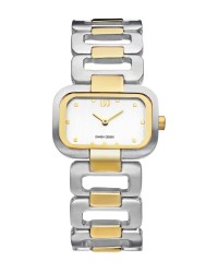 Danish Design Two Tone Silver & Gold Color Titanium Women's Watch