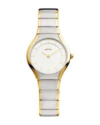 Danish Design Two Tone Silver & Gold Color Titanium Women's Watch