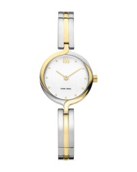 Danish Design Two Tone Silver & Gold Color Titanium Women's Watch