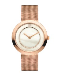 Danish Design Rose Gold Band Stainless Steel Women's Watch No Markers