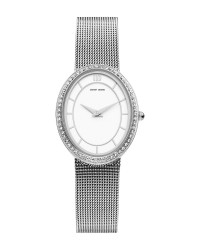 Danish Design Silver Color Mesh Band Cubic Zirconia Women's Watch