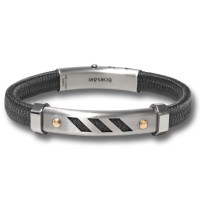 Titanium polyester, stainless steel clasp with rose gold screws br-nautico01