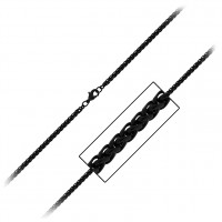 Inox Round Wheat Polished Chain Super Black PVD