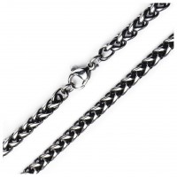 Inox Black Oxidized Wheat Chain