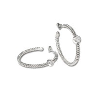 Hoops in white rhodium-plated silver with crystals oriside01t30