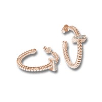 Hoops in rose gold-plated silver with crystals  oriside02m30