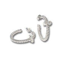 Hoops in white rhodium-plated silver with crystals oriside01m30