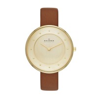 Skagen Gitte Stainless Steel Leather