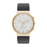 Skagen Ancher Stainless Steel Leather