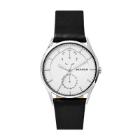 Skagen Holst Titanium Watch w/ Black Leather Strap