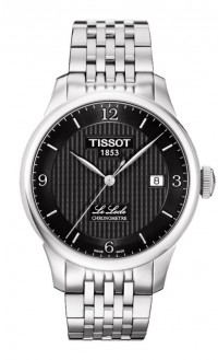 Tissot Le Locle Men's Automatic COSC Black Dial Watch with Stainless Steel Bracelet T0064081105700
