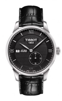 Tissot Le Locle Small Second Men's Automatic Black Dial Watch with Black Leather Strap T0064281605800