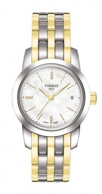 Tissot Classic Dream Lady Quartz White MOP Dial Watch with Two-Tone Stainless Steel Bracelet T0332102211100