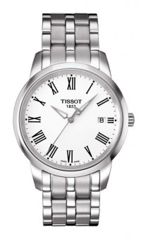 Tissot Classic Dream Men's Quartz White Dial Watch with Stainless Steel Bracelet T0334101101301