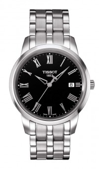 Tissot Classic Dream Men's Quartz Black Dial Watch with Stainless Steel Bracelet T0334101105301