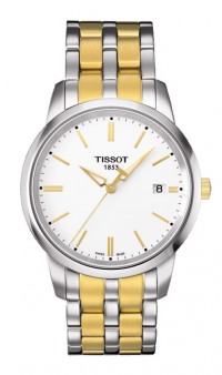 Tissot Classic Dream Men's Quartz White Dial Watch with Two-Tone Stainless Steel Bracelet T0334102201101