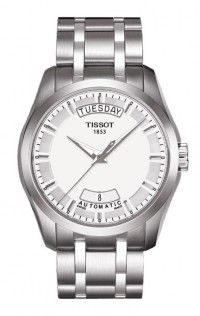 Tissot Couturier Automatic Men's Silver Dial Watch with Stainless Steel Bracelet T0354071103100