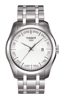 Tissot Couturier Men's Quartz Silver Dial Watch with Stainless Steel Bracelet T0354101103100