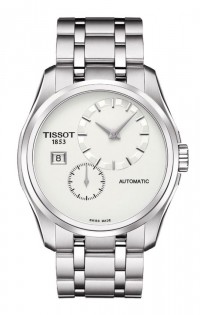 Tissot Couturier Automatic Men's Small Second Silver Dial Watch with Stainless Steel Bracelet T0354281103100