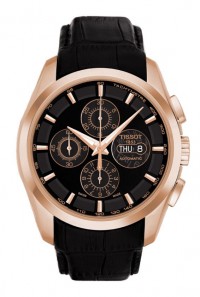 Tissot Couturier Men's  Automatic Black Dial with Black Leather strap T0356143605100